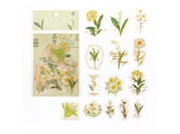 30 Adesivos de Flores Aesthetic Trendy Florais para Diário, Scrapbooking, Decorativos, Papel