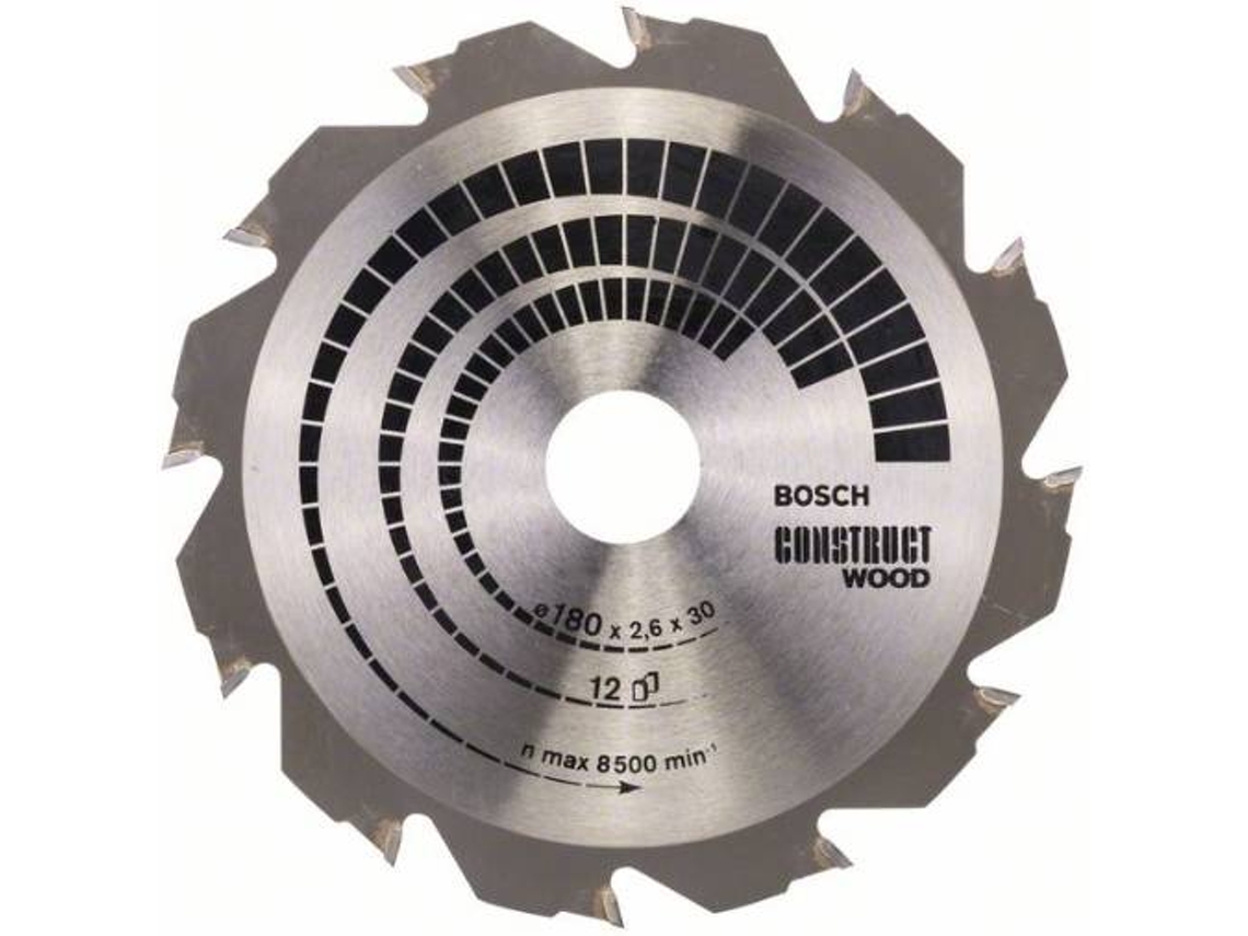Disco de Serra Circular BOSCH Construct Madeira 180x30/20x2.6 mm - 12