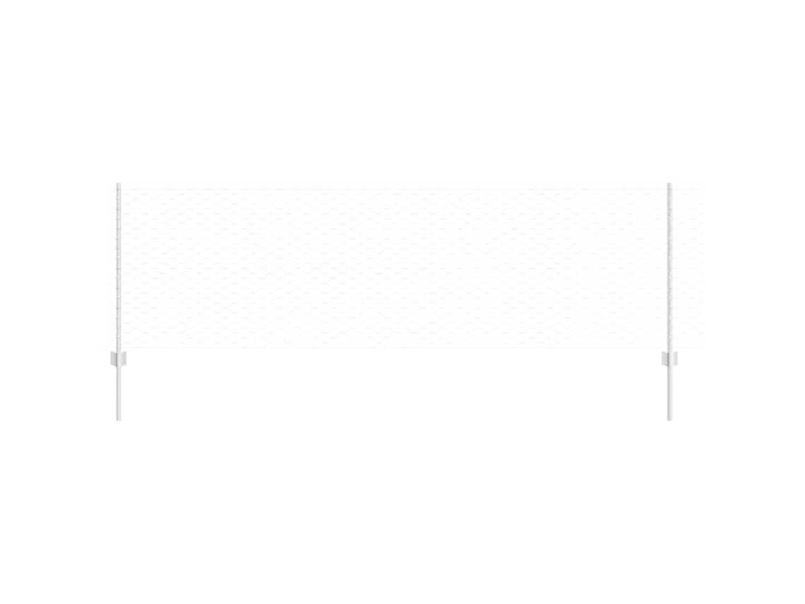 Conjunto 1 Painel De Cerca Vidaxl Prateado Aço (10 X 0,8 M)