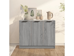 Aparador 90,5x30x70 cm Madera Procesada Color Gris Sonoma