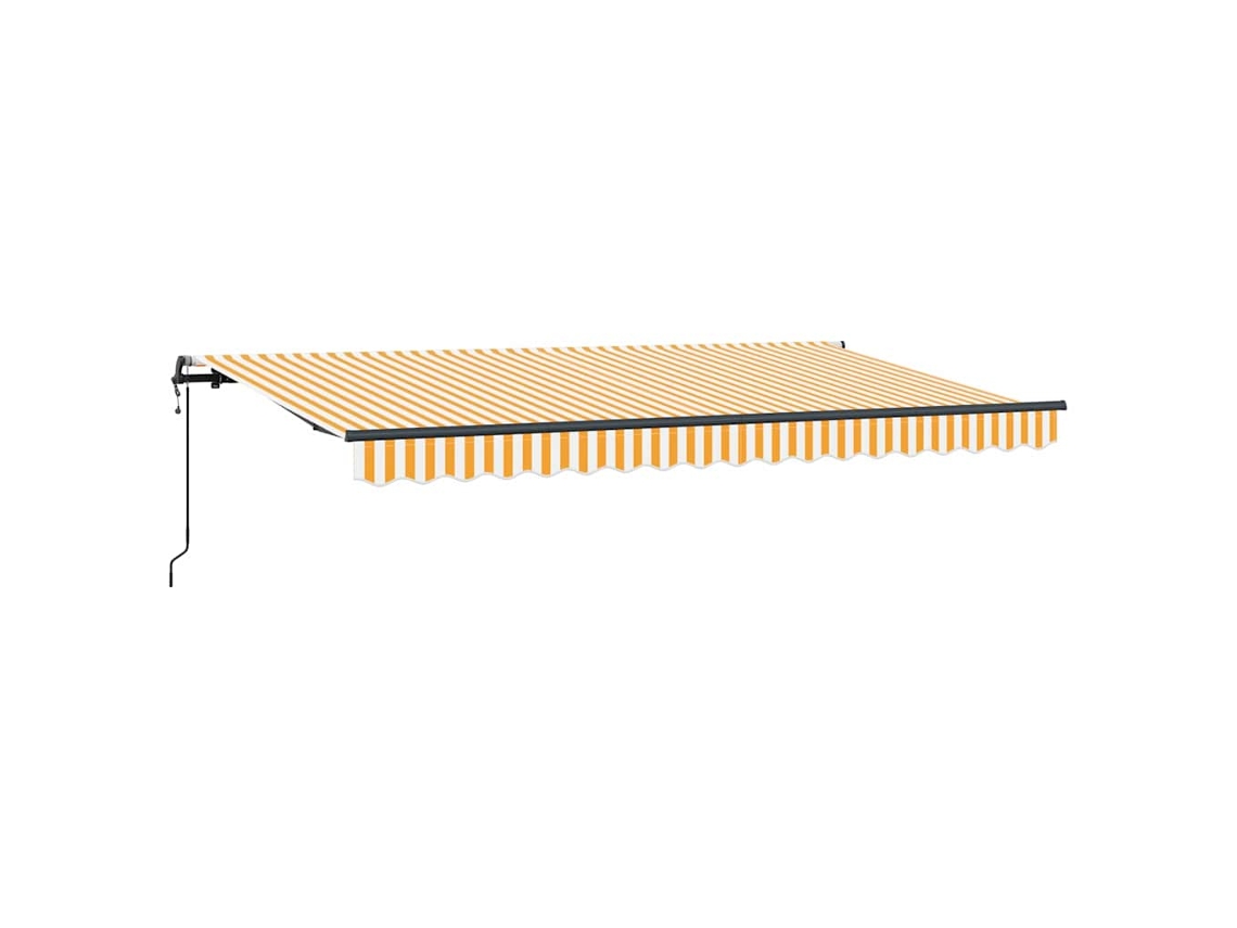 Conjunto 1 Toldo Retrátil Vidaxl Amarelo Tecido (350 X 200 Cm)