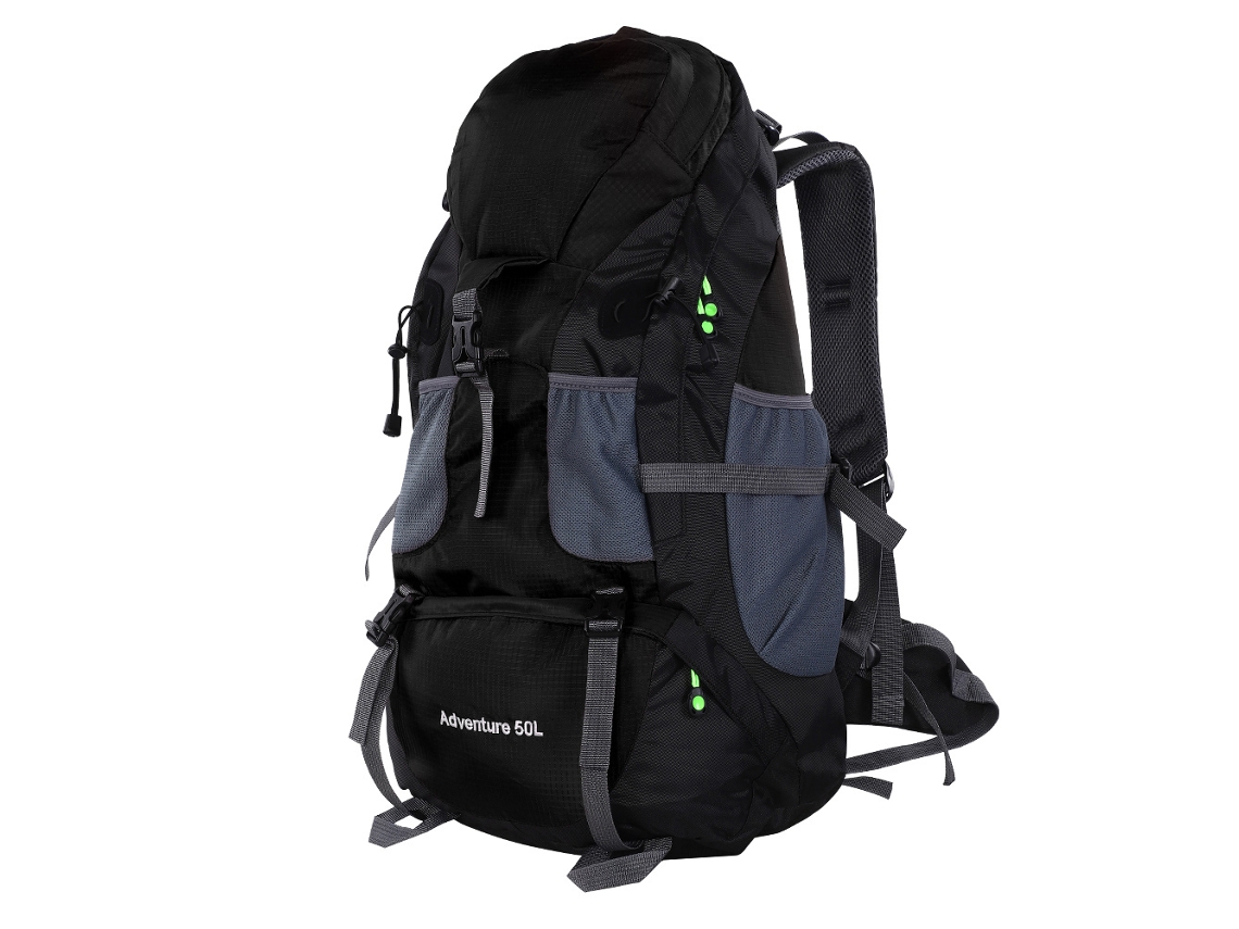 Mochila Impermeável 50l Camping Trekking Outdoor Preta