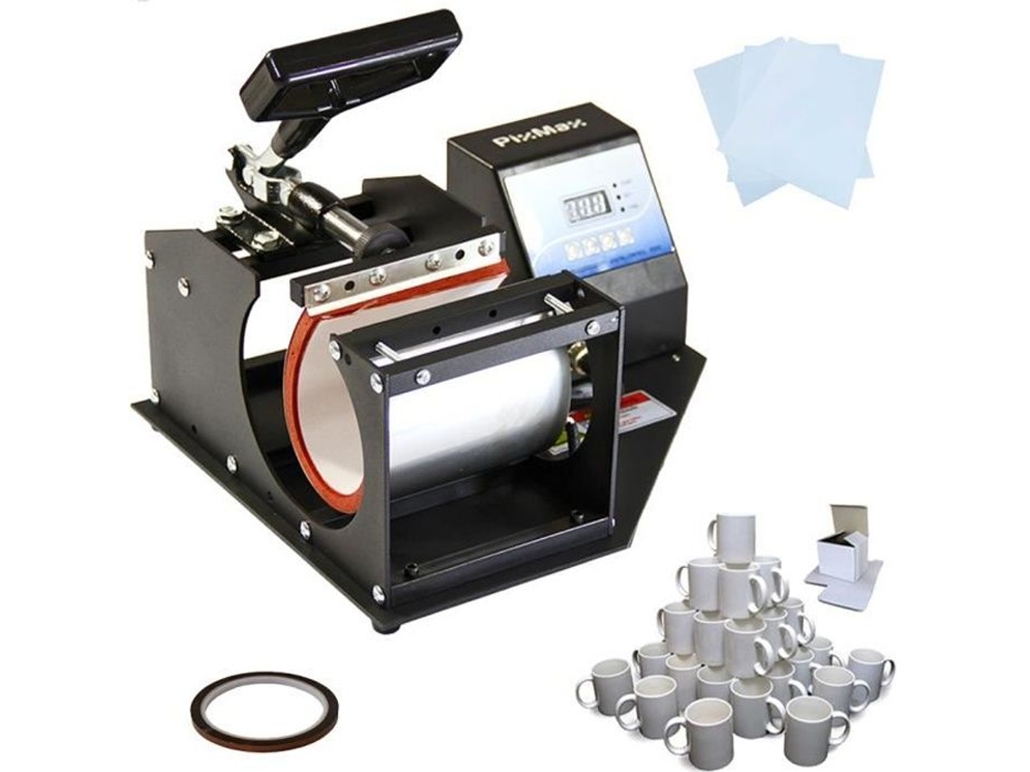 Prensa de Caneca Pixmax para Sublimação e 72 Canecas