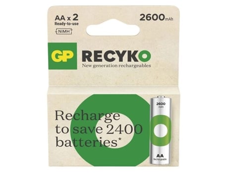 Pilha Gp Gp270aahcer21 2tlb2 Pilhas R6/aa Ni Mh 2 600mah Blister 2pcs. Gp Battery