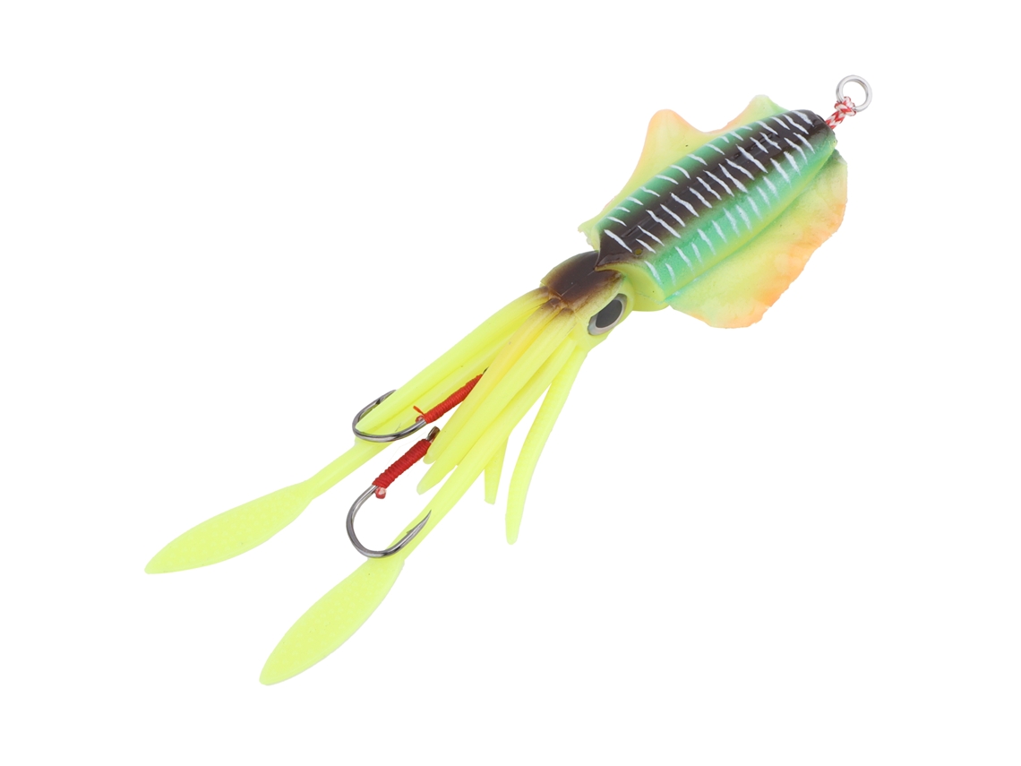 Isca de Lula Uv Luminosa Amarelo Verde