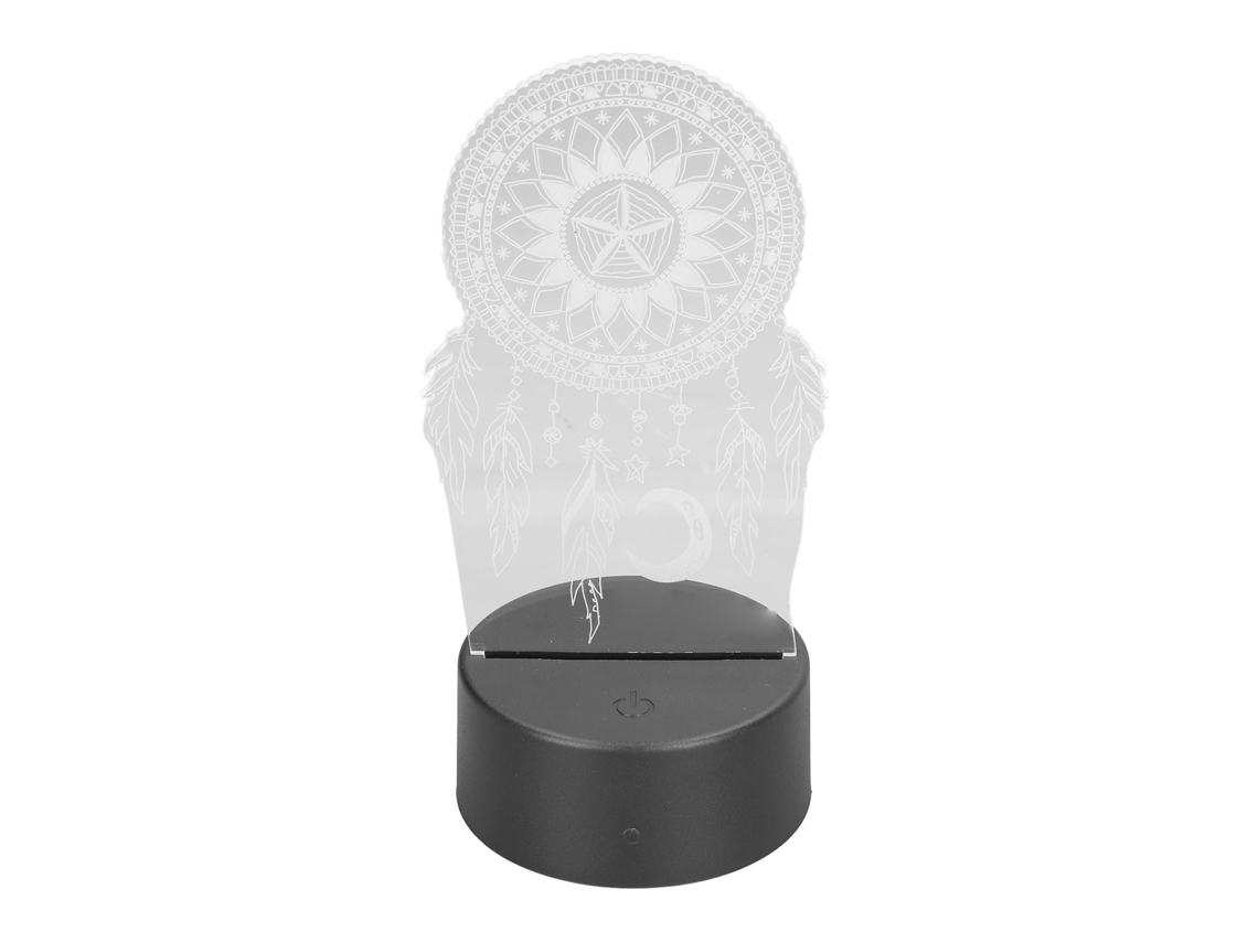 Laxiscreed Luz Noite 3d Dreamcatcher Multicolorível Com Toque Para Decoração De Casa