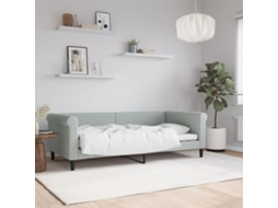 Vidaxl Sofá-cama 90x190 Cm Veludo Cinzento-claro