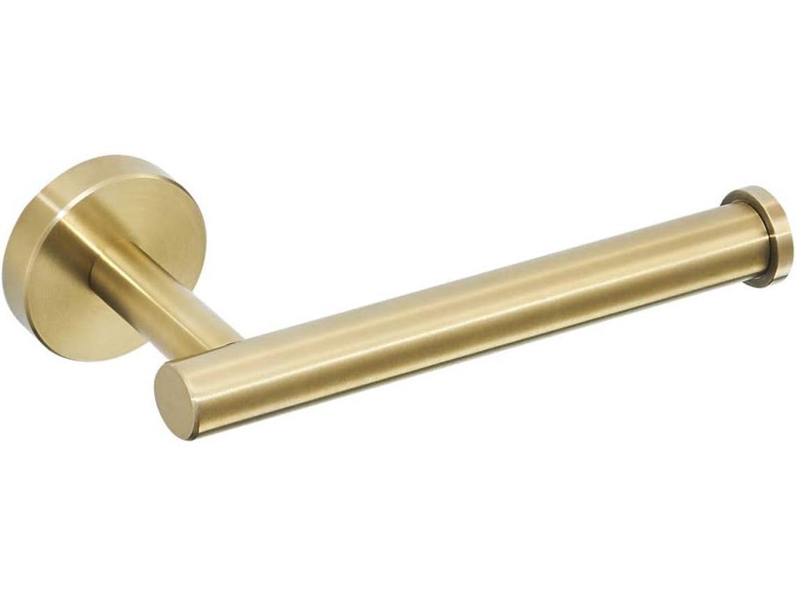 Suporte Para Rolo De Papel Higiênico Em Aço Inoxidável 304 De Parede Para Banheiro, Ouro Escovado, Acessórios Para Banheiro Aquaforge