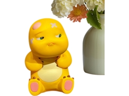Estátua de Dragão, Desenho Animado, Pequena Figura Amarela, Miniatura Feita À Mão, Personagem de Fantasia Fofo, Item CHABERLU