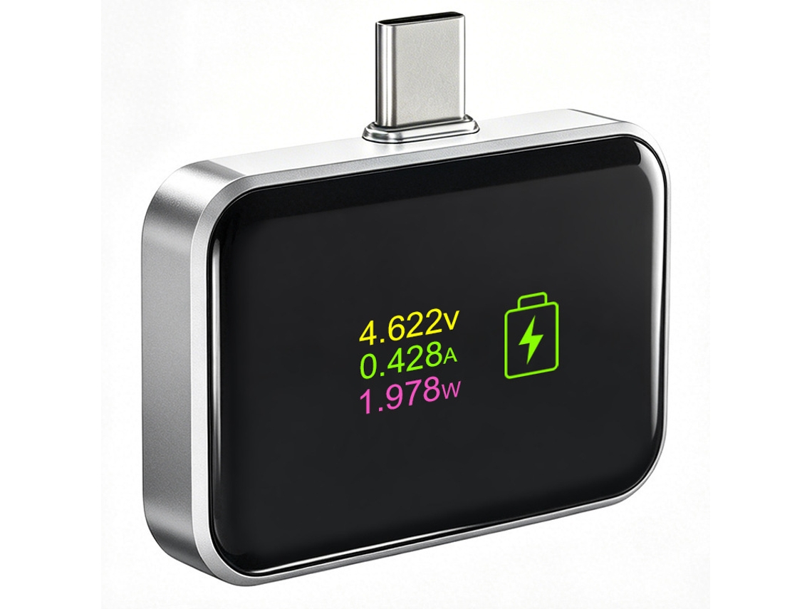 Interruptor Inteligente De Carga Total, Compatível Com Smartphones Type-c, Tablets, Laptops E Todos Os Dispositivos Com Usb-c Prateado Panoona