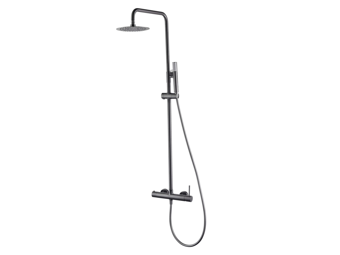 Coluna de Duche Extensível Monocomando Jato Extra Plano Gun Metal MICE COLLECTION