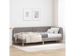 Vidaxl Estrutura De Cama De Canto Cinzento-acastanhado 100 X 200 Cm