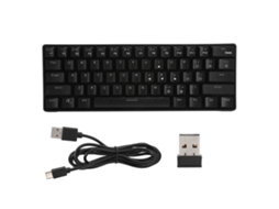 Teclado Mecânico Gamer com Fio e 2.4g Dual Mode Rgb 61 Teclas Yk600