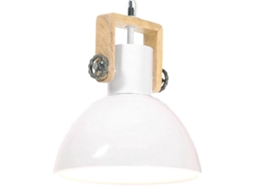 Vidaxl Candeeiro Suspenso Industrial Redondo 25 W 30 Cm E27 Branco