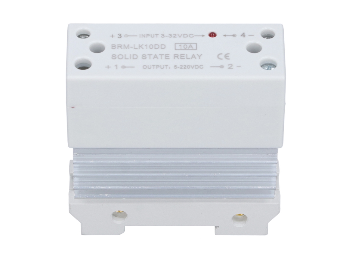 Relé de Estado Sólido Dc a Dc 3 32v Entrada 5v 220v 10a con Disipador para Rail | S/MARCA