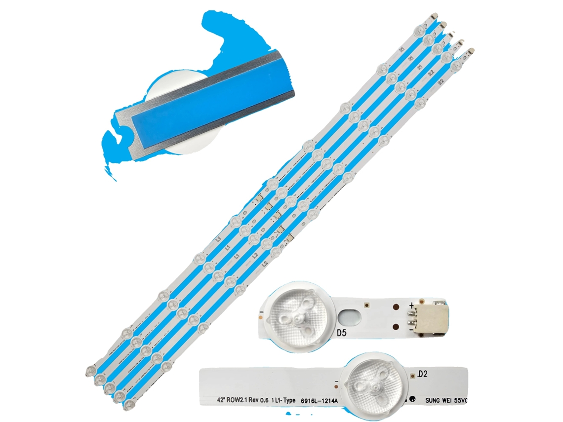 Barra De Retroiluminação Led, Compatível Com Tvs De 42 Polegadas, Conjunto De 10 Peças, 1 Conjunto - 10 Peças