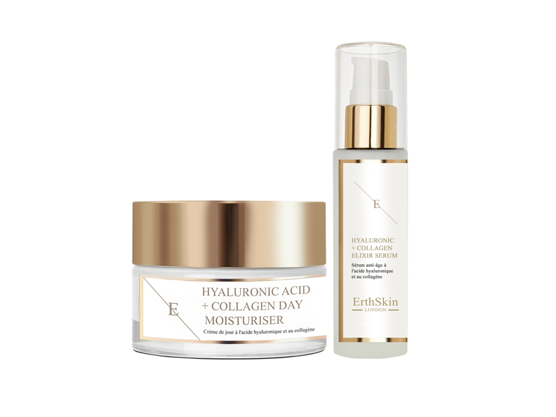 Creme de dia com ácido hialurônico e colágeno 50ml + Sérum com ácido hialurônico e colágeno - 60ml
