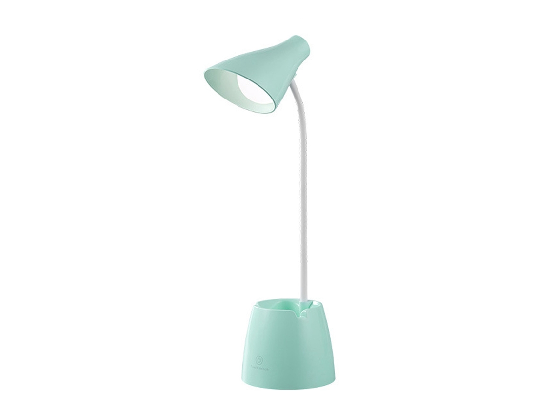 Lâmpada de Mesa Flexível 360 com Suporte para Caneta e Celular RNEMITERY