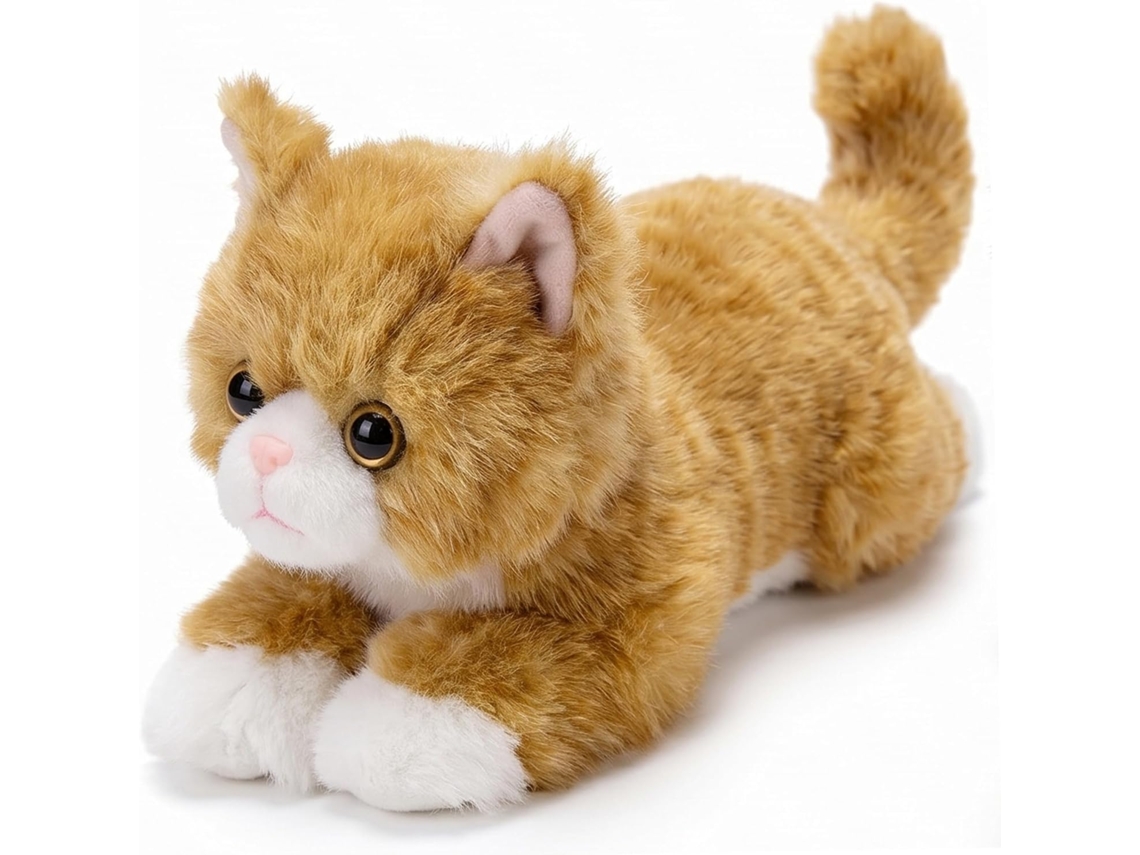 Gato De Pelúcia - Brinquedo Realista 40 Cm Com Pelo Macio Para