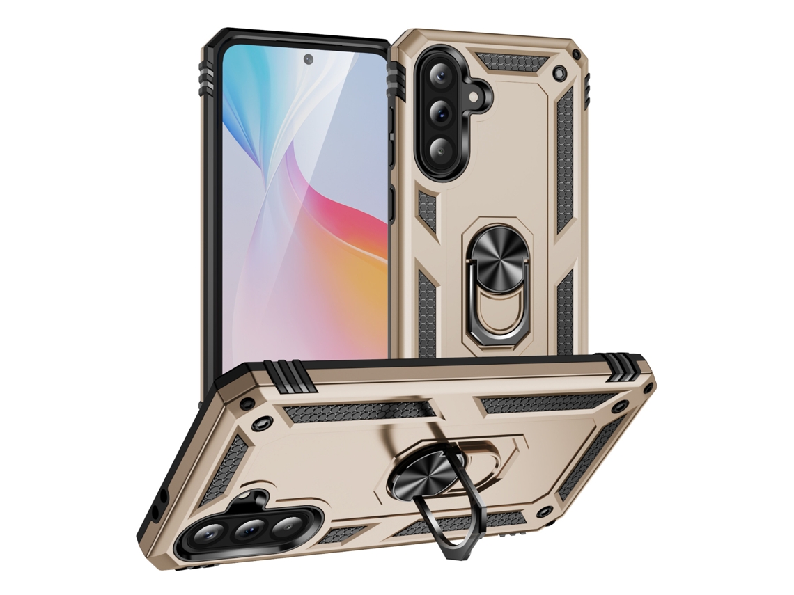 Capa Para Samsung Galaxy A26 À Prova De Choque Com Suporte, Dourada Gertiz