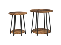 Conjunto 2 Conjunto De Mesas De Apoio Vidaxl Castanho Derivados De Madeira (50 X 50 X 51 Cm)