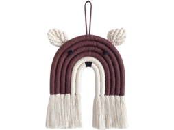 Tapiz De Pared Macramé Hecho A Mano Con Animales Bonitos Decoración De Pared Para Cumpleaños Infantil