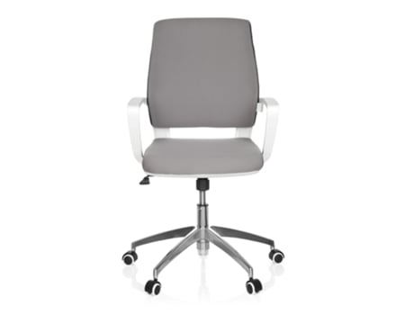 Cadeira de Escritório HJH OFFICE Giratória Estra Cinzento Armazón Branco