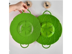 Tampa De Silicone Para Panelas E Utensílios Cozinha, Cor Verde