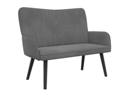 Sofá para 2 Pessoas Cinzento escuro 115 X 61 X 87 Cm Veludo MAISON EXCLUSIVE (v)