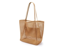 Bolsa de praia grande em tela com zíper S/BRAND 2026