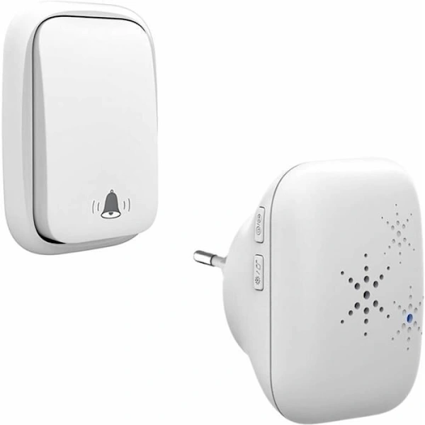 Campainha Sem Fio Para Uso Externo, Sem Bateria, À Prova D'água Ip65, Resistente À Neve, Chuva E Umidade, Branca