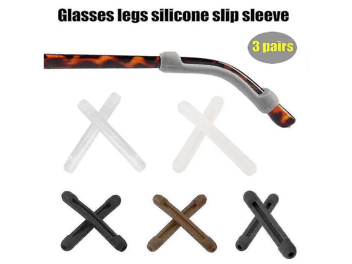 3 Ps Silicone Óculos Ganchos de Orelha Antiderrapante Retentor Capa Sol GOKOCO