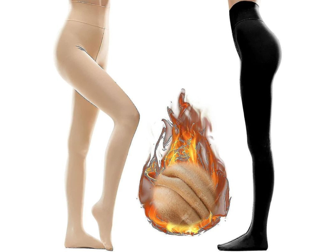 2026 medias Térmicas Opacas de Invierno para Mujer Con Forro de Pelo, Talle Alto Elástico Y Calientito