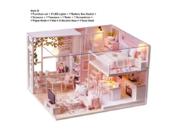 Kit de Casinha de Bonecas com Luzes LED