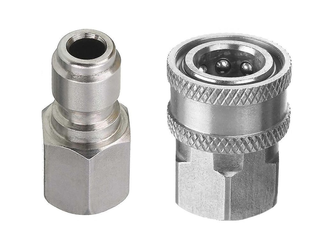 Yuru conjunto de Adaptadores para Lava pressão, Kit de Conexão Rápida 3/8 Polegada, Acesso Fêmea, Aço Inoxidável, 5000 Psi