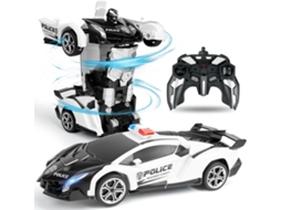 Carro Rc, Brinquedo Transformador 118, Brinquedo Robô Transformador 2 Em 1 Com Controle Remoto De 2,4 Ghz, Carro De Polícia, Brin Aquaforge