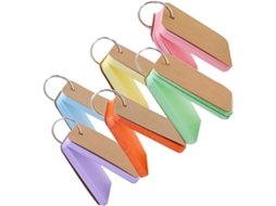 Conjunto de 6 blocos de notas com argolas para anotações, ideais para estudantes, viajantes e para organização diária. Colorido.