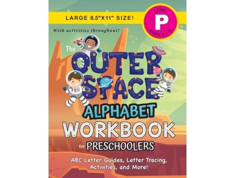 Livro The Outer Space Alphabet Workbook for Preschoolers de Lauren Dick (Inglês)