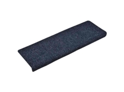 Tapetes De Escada Autoadesivos 30 Peças 65x21x4 Cm Azul Com Borda Retangular
