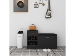 Vidaxl Banco Sapateira 94,5x31x57 Cm Derivados De Madeira Preto