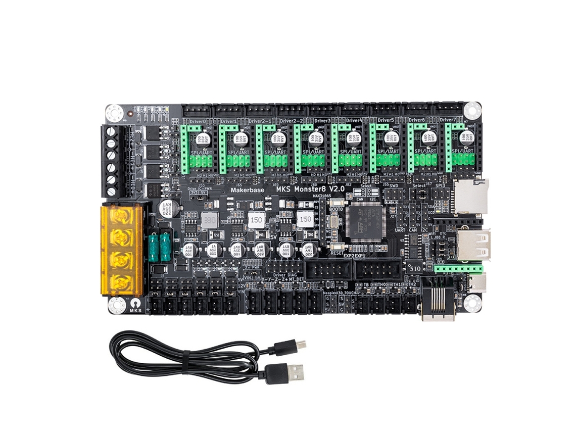 Placa, Mãe Mks Monster8 V2 De 32 Bits, Controladora Principal Para Impressora 3d, Placa De Controle De 8 Eixos Para Voron Vs Spider