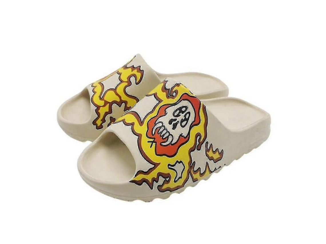 Zapatos De Chinela Para Crianças Spongebob Com Sola Espessa, Tamanho C37-38, Cor Branca, Recomendo Comprar Um Tamanho Maior. 37-38 Monstro Branco
