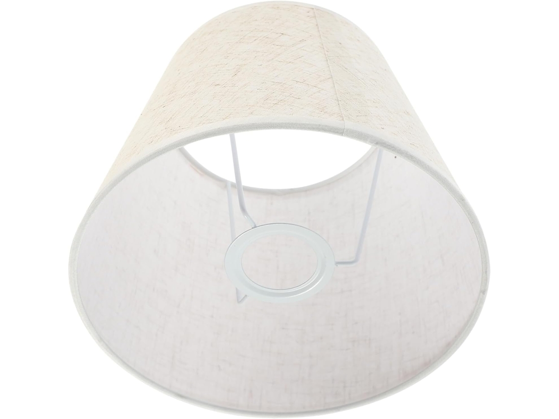 Cúpula de Tecido Bege para Lâmpada E27, Fácil de Instalar, Decoração Simples para Quarto e Sala de Estar. SFUSHOS