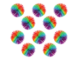 Ats 10 Bolas de Silicone Antiestrés com Cordas Saltitantes Fidget Bolas Fluffy Sensoriais para Crianças e Adultos
