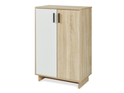 Armário Lateral Kenta 2 Portas 90x60x35 cm, Carvalho Sonoma/Branco
