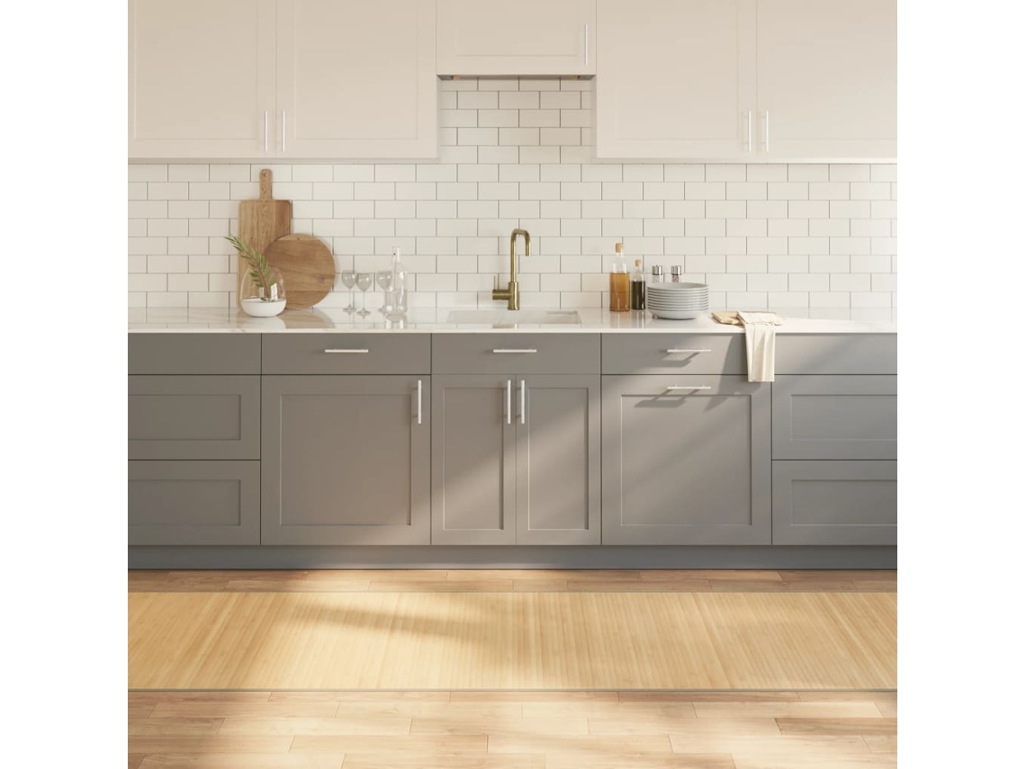 Vidaxl Tapete Retangular 80x400 Cm Bambu Cor Natural Clara