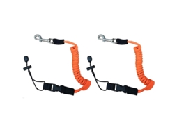 2pcs Lazo De Remo De Kayak, Lazos De Seguridad Com Fecho Ajustável E Ganchos Metálicos, Laranja