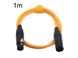 Cabo De Extensão Áudio Para Microfone Com Conector Xlr Macho 3 Pinos Fêmea(laranja, 1 M)