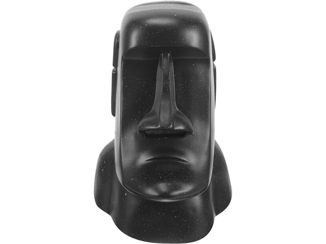 Caixa De Lenços De Papel Criativa, Feita De Plástico Preto, No Formato De Uma Estátua Moai.