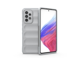 Capa Halinuia Para Samsung Galaxy A53 Magic Shield Tpu Flannel Cinza (proteção Integral, Interior Em Flanela)